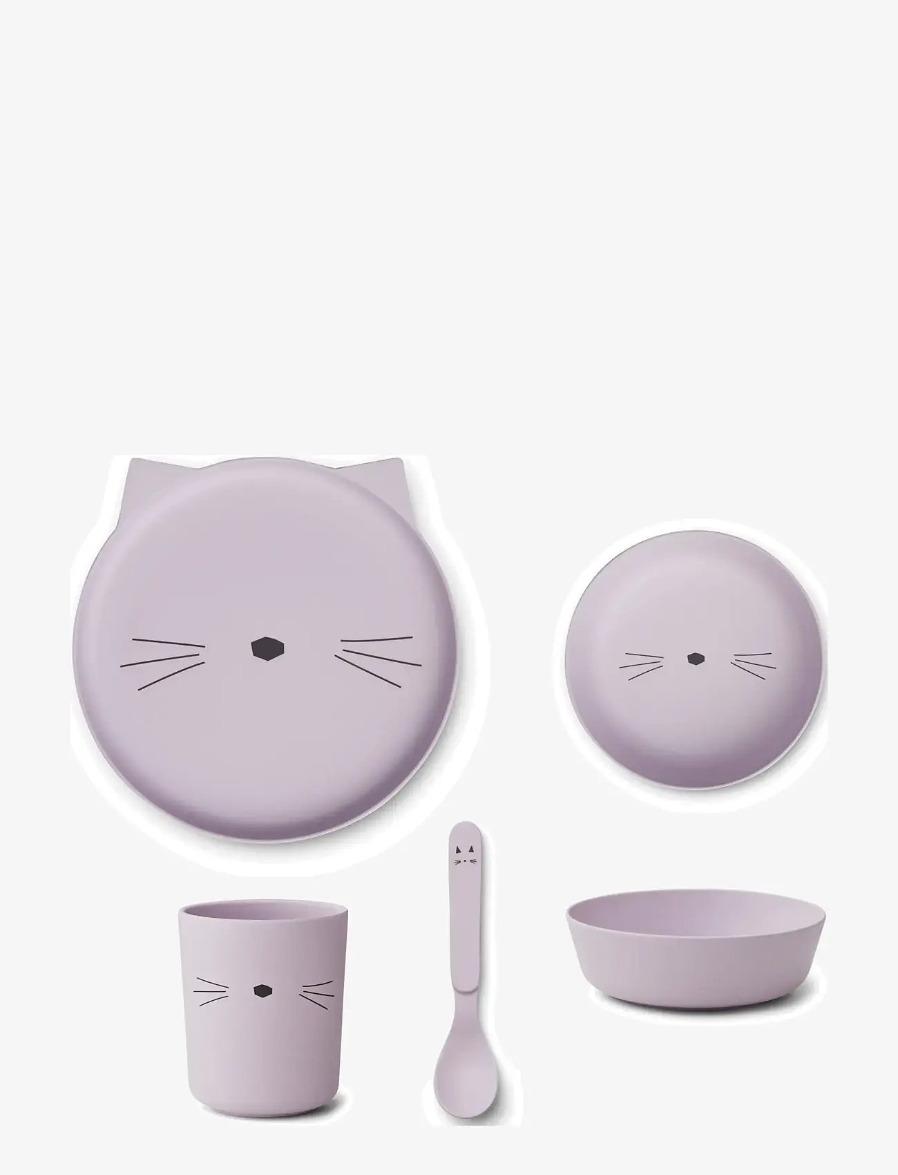 Liewood - Brody junior set - dinner sets - cat light lavender - 0