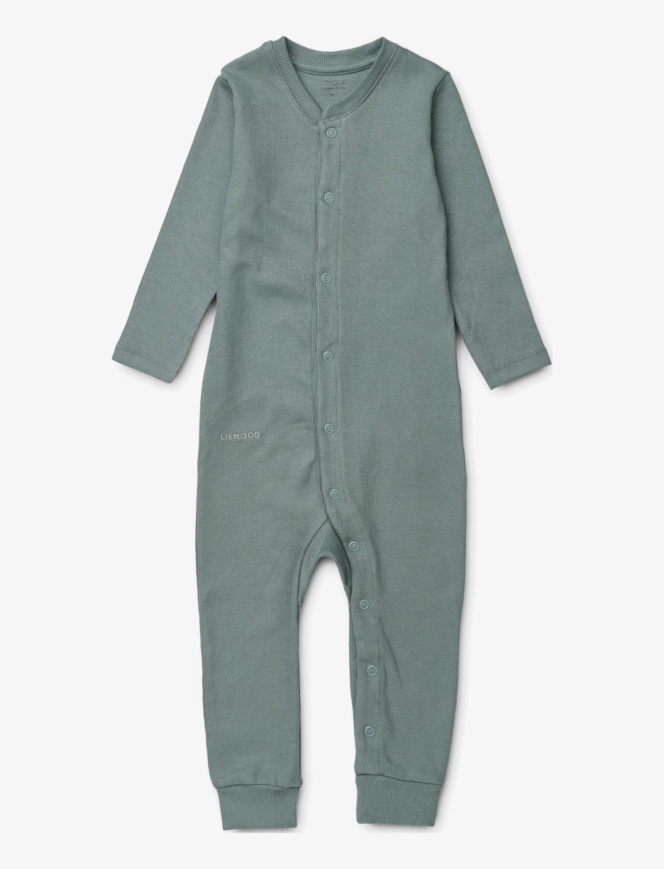 Liewood - Birk pyjamas jumpsuit - pajacyki do spania - blue fog - 0