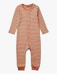 Liewood - Birk pyjamas jumpsuit - sleeping overalls - y/d stripe - 0