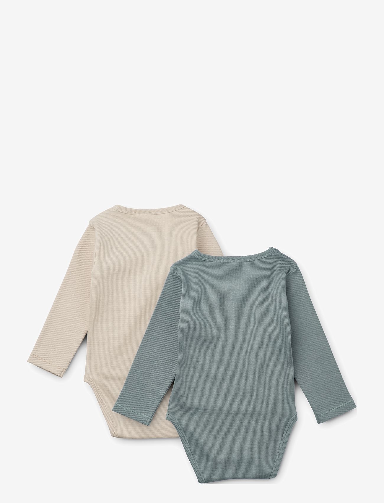 Liewood - Hali body Stocking Longsleeve 2-pack - blue fog/sandy mix - 1