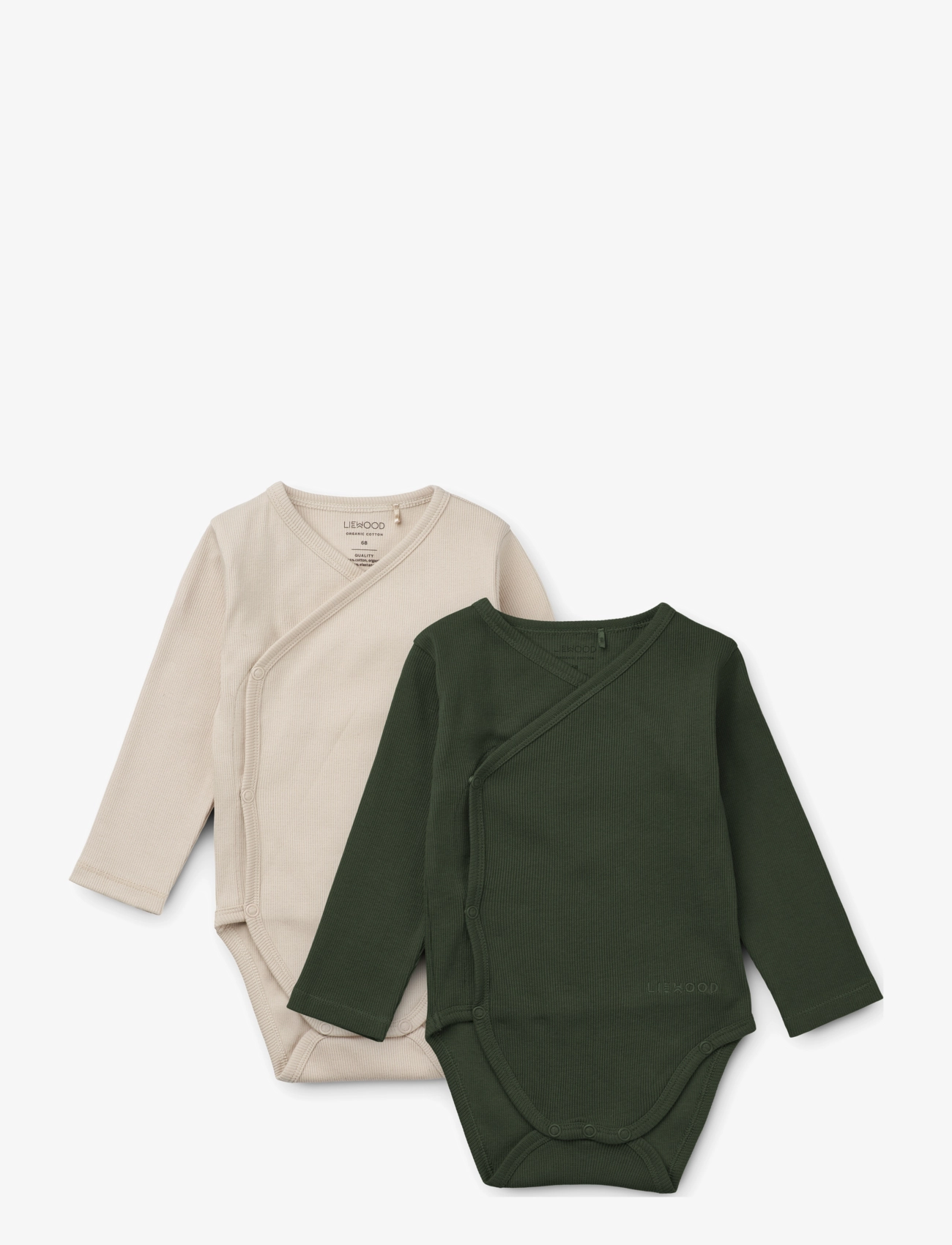 Hali body Stocking Longsleeve 2-pack - HUNTER GREEN / SANDY MIX