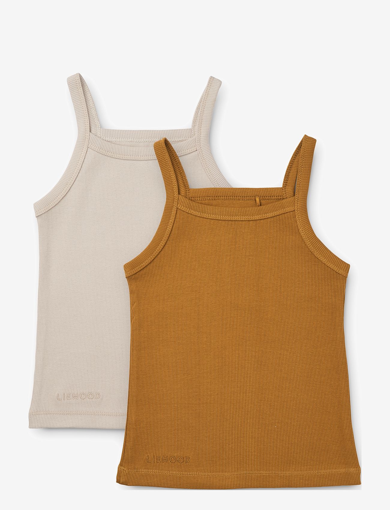 Liewood - Naomi singlet 2-pack - golden caramel/sandy mix - 0