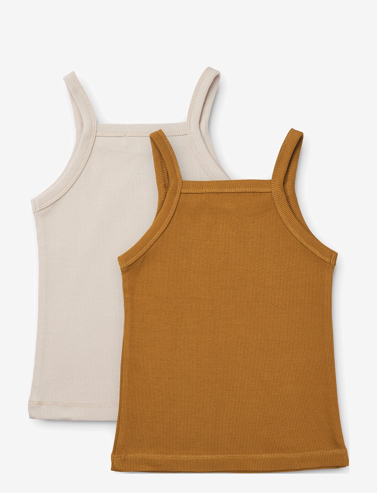 Liewood - Naomi singlet 2-pack - golden caramel/sandy mix - 1