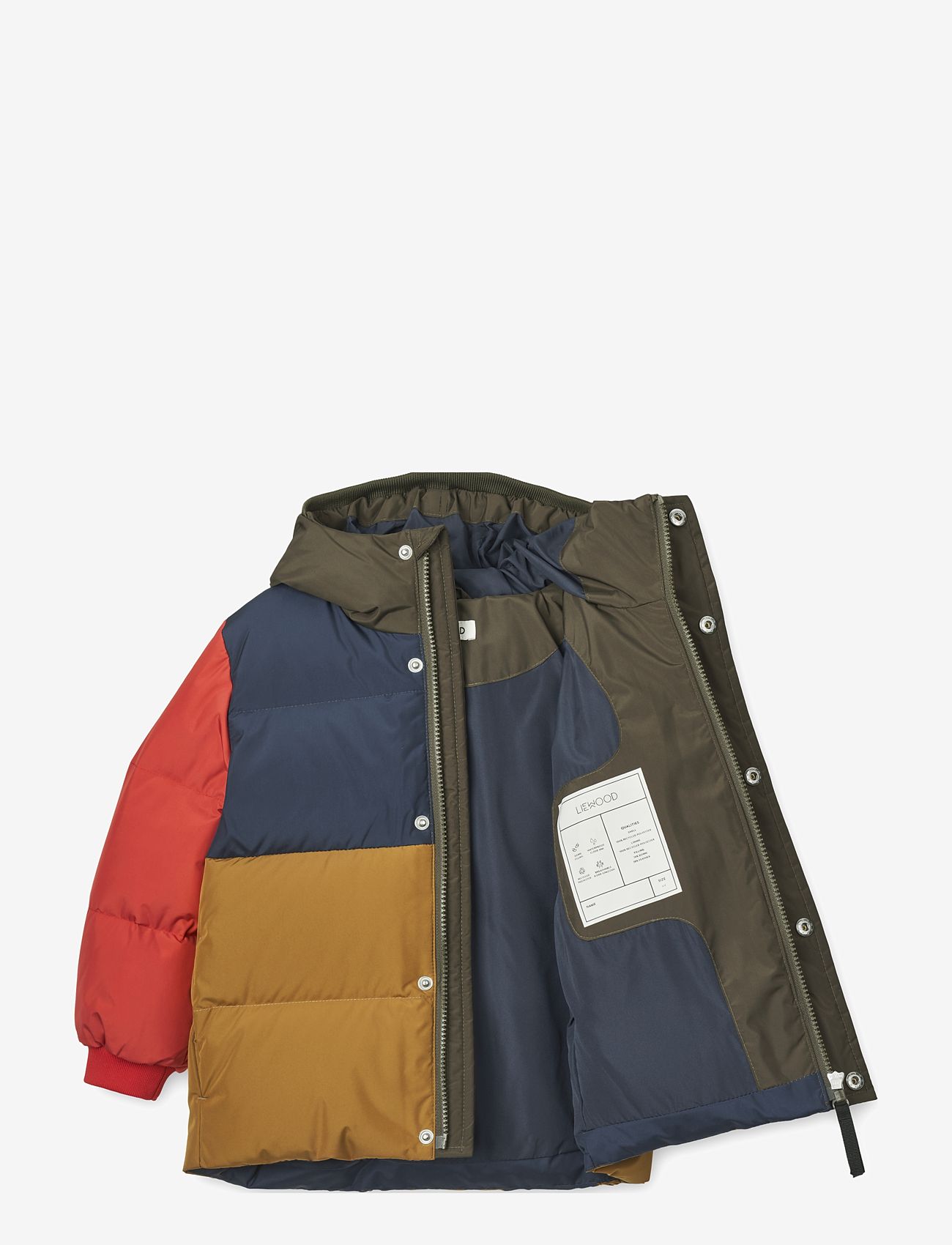 Liewood - Palle Puffer Down Jacket - army brown multi mix - 2