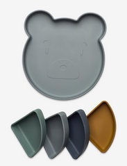 Liewood - Arne divider plate - tallerkener & skåler - mr bear blue fog multi mix - 0