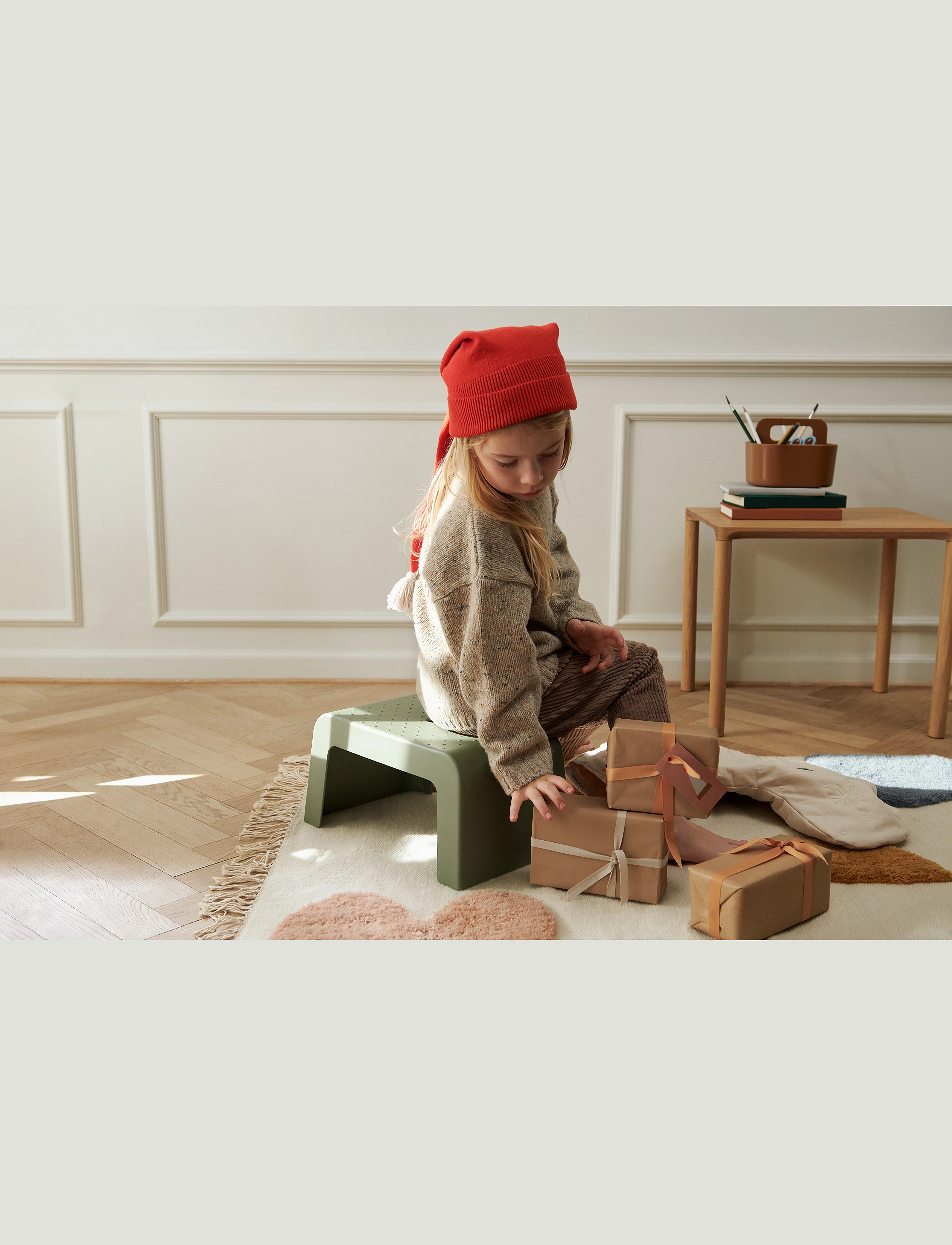Liewood Alf Christmas Hat, 53.5-54.5, Red, Huer > Beanie, Børn