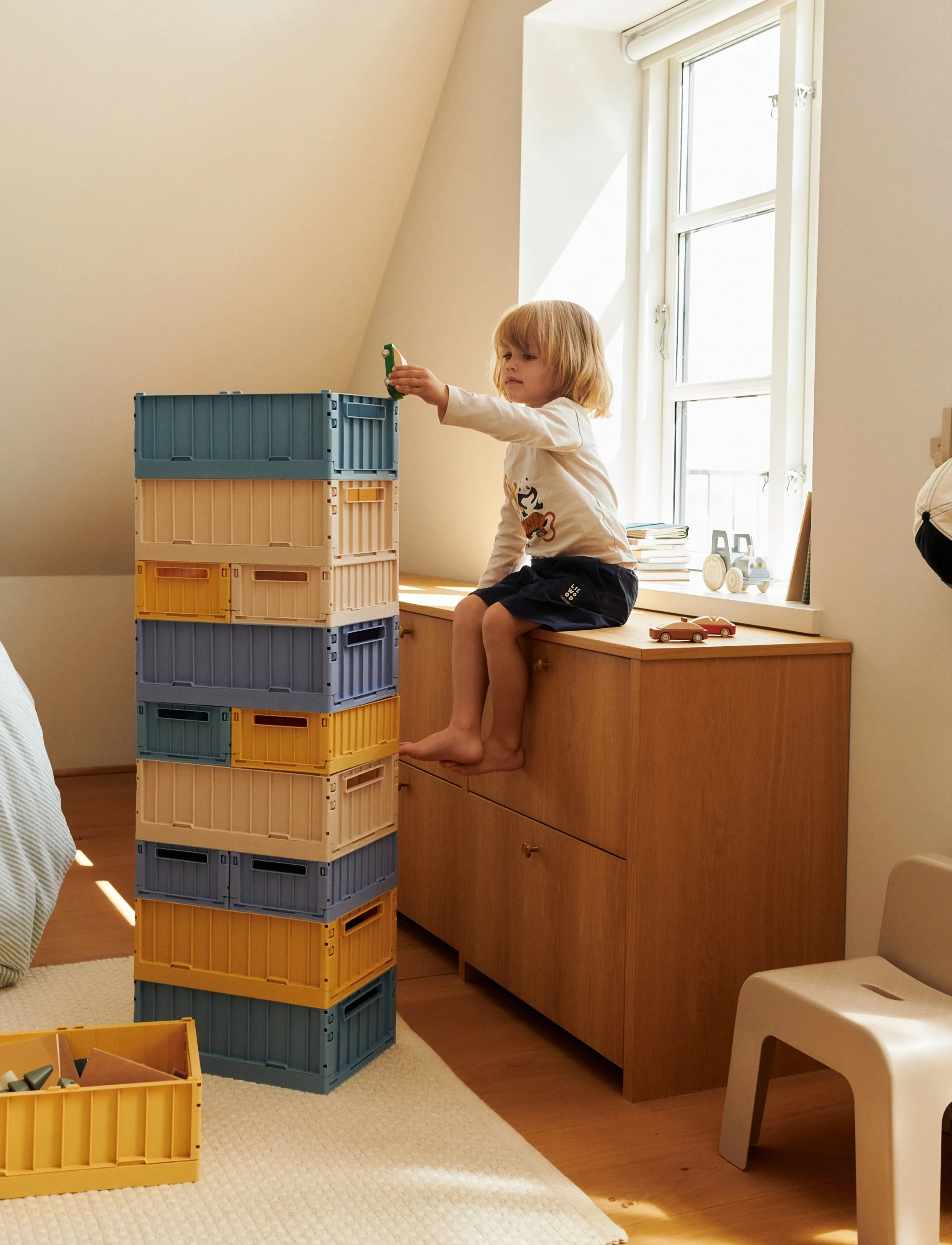 Liewood Weston Storage Box S 2-Pack, One Size, Storage, Blau - Boxes, Kinder