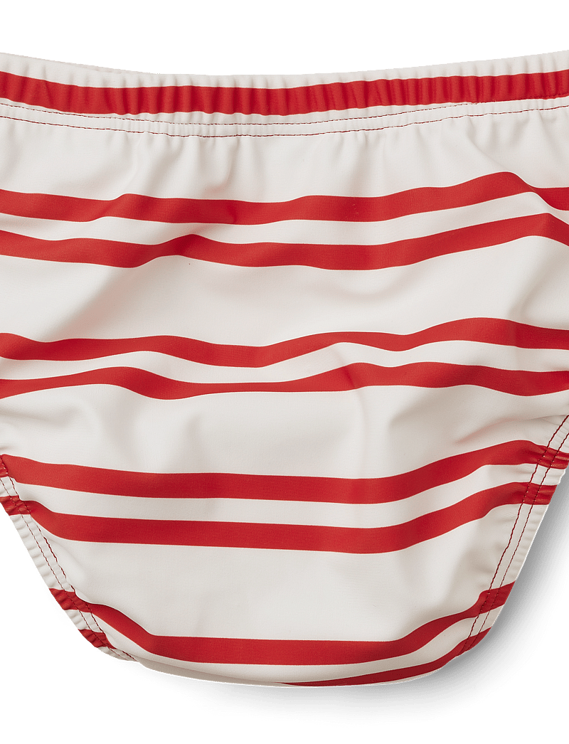Liewood - Anthony baby swim pants - badebukser - stripe: creme de la creme / apple red - 1