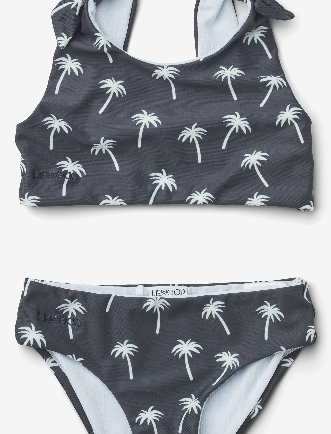 Liewood - Bow bikini set - sommerschnäppchen - palms / dark blue - 0