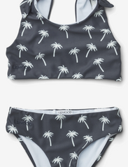 Liewood - Bow bikini set - sommerschnäppchen - palms / dark blue - 0