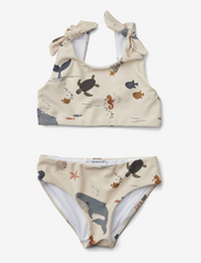 Bow bikini set - SEA CREATURE/SANDY MIX