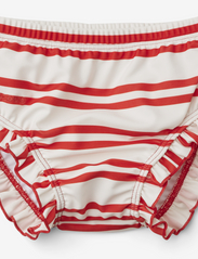 Liewood - Mila baby swim pants - zwembroeken - stripe: creme de la creme / apple red - 0