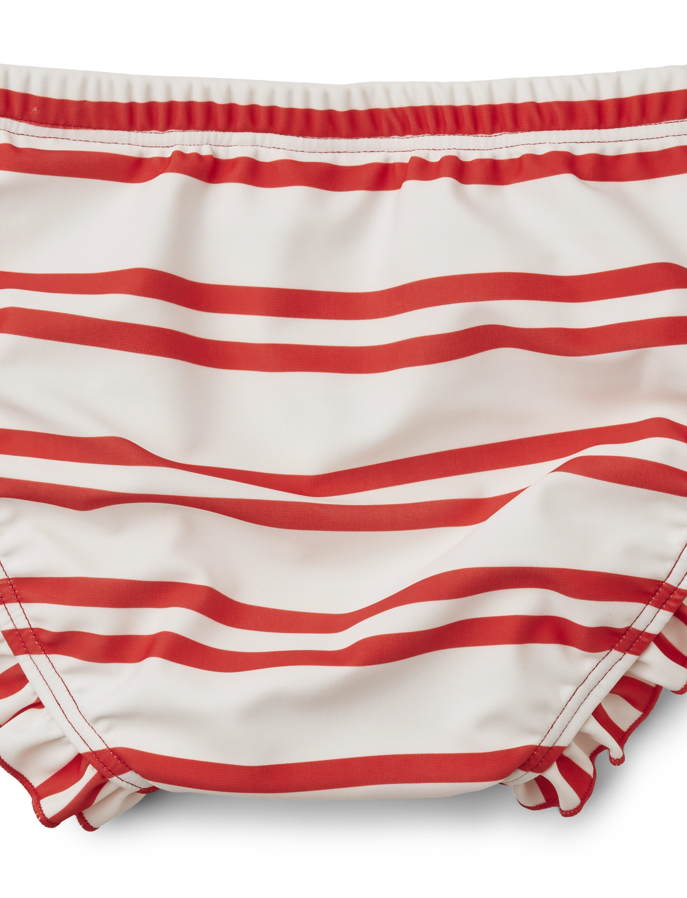 Liewood - Mila baby swim pants - stripe: creme de la creme / apple red - 1
