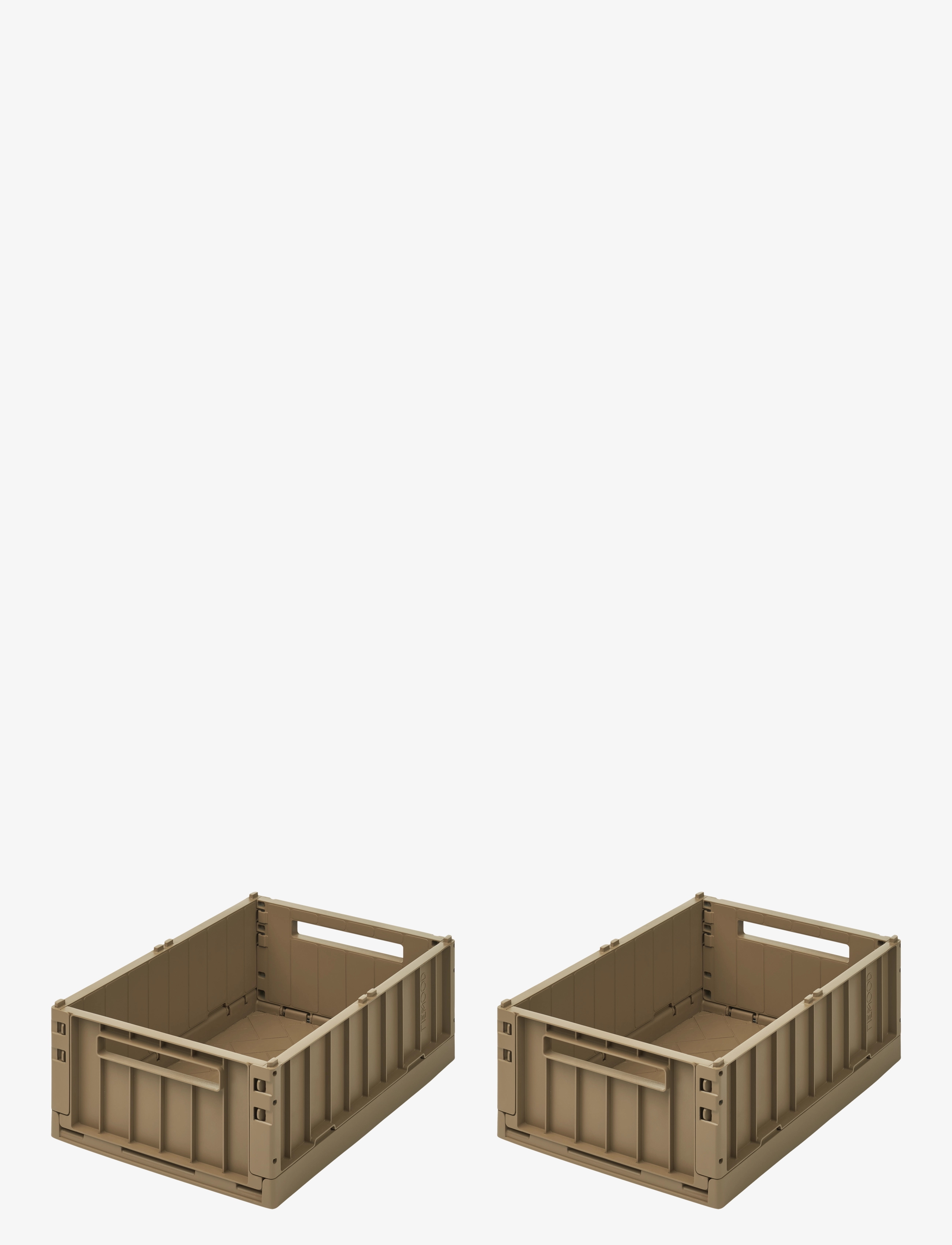 Liewood Weston Storage Box M 2-Pack, Opbevaringskasse, Beige, Str: ONE SIZE