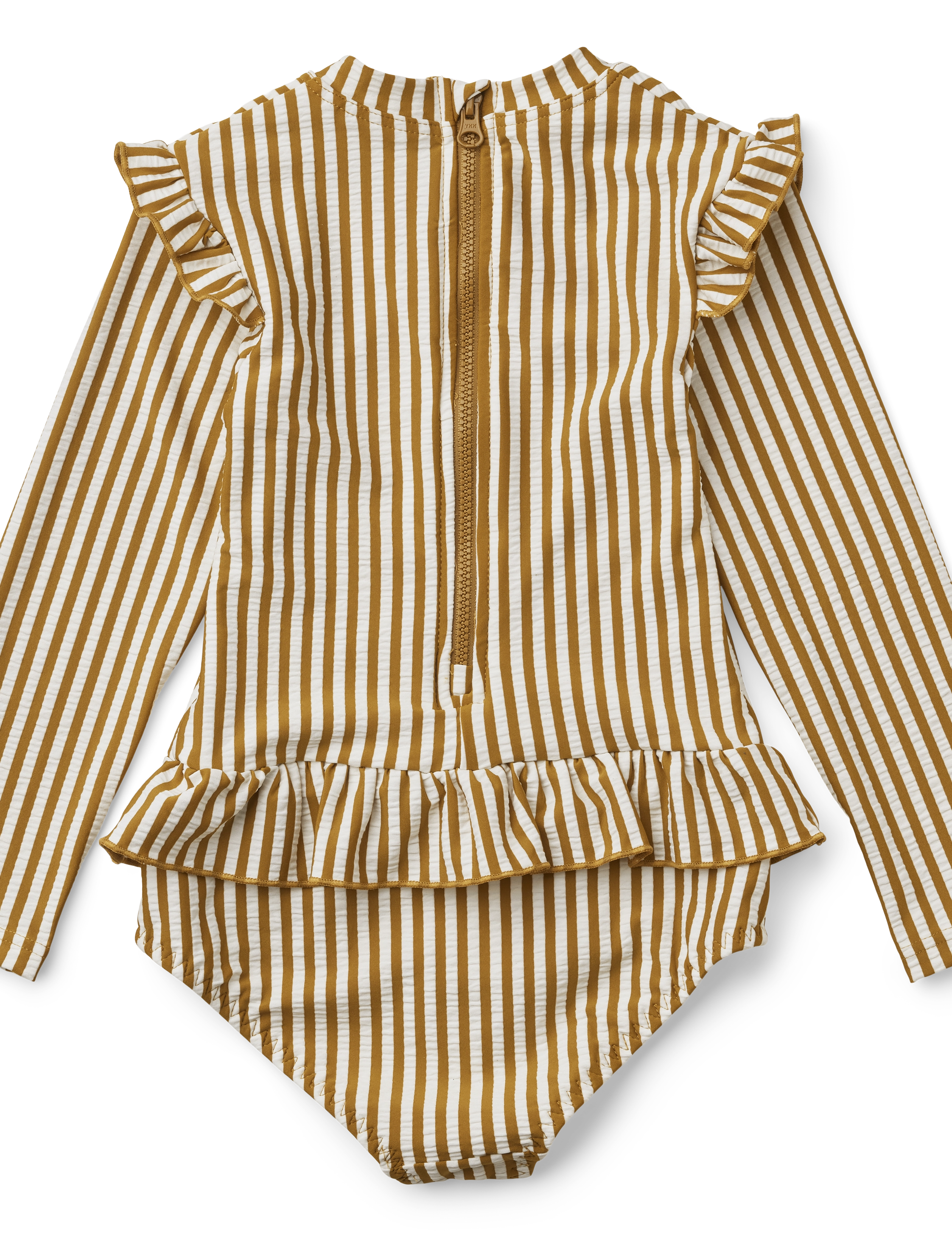 Liewood - Sille seersucker swimsuit - y/d stripe: golden caramel/white - 1