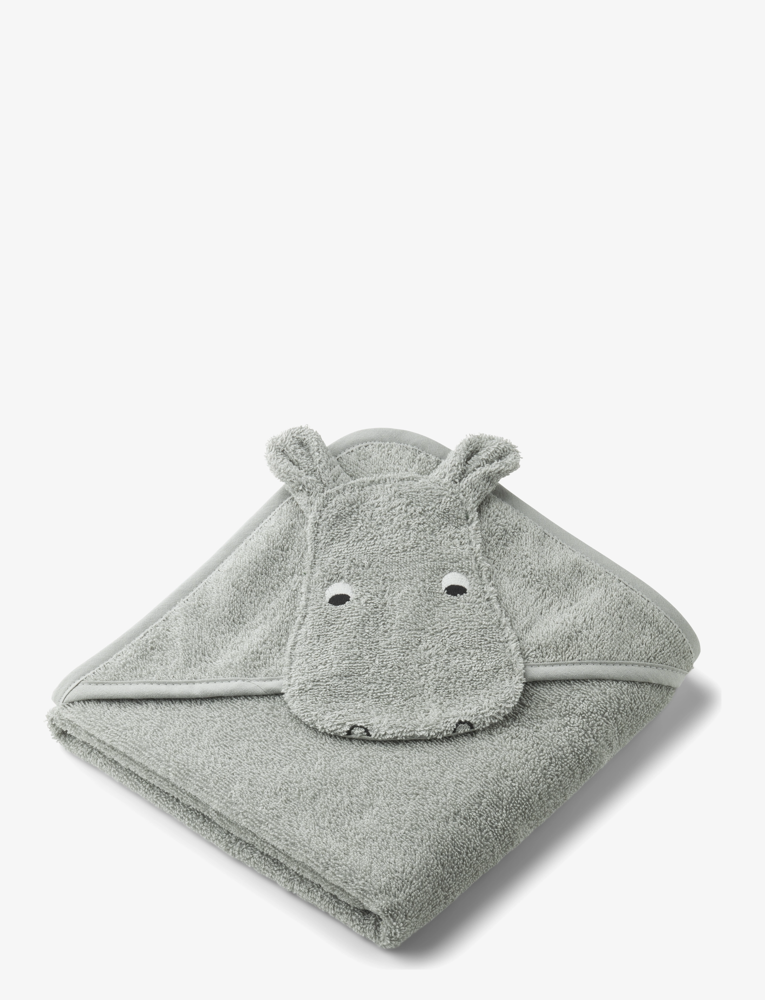 Liewood Albert Hooded Towel, Håndklæde, Grå, Str: ONE SIZE