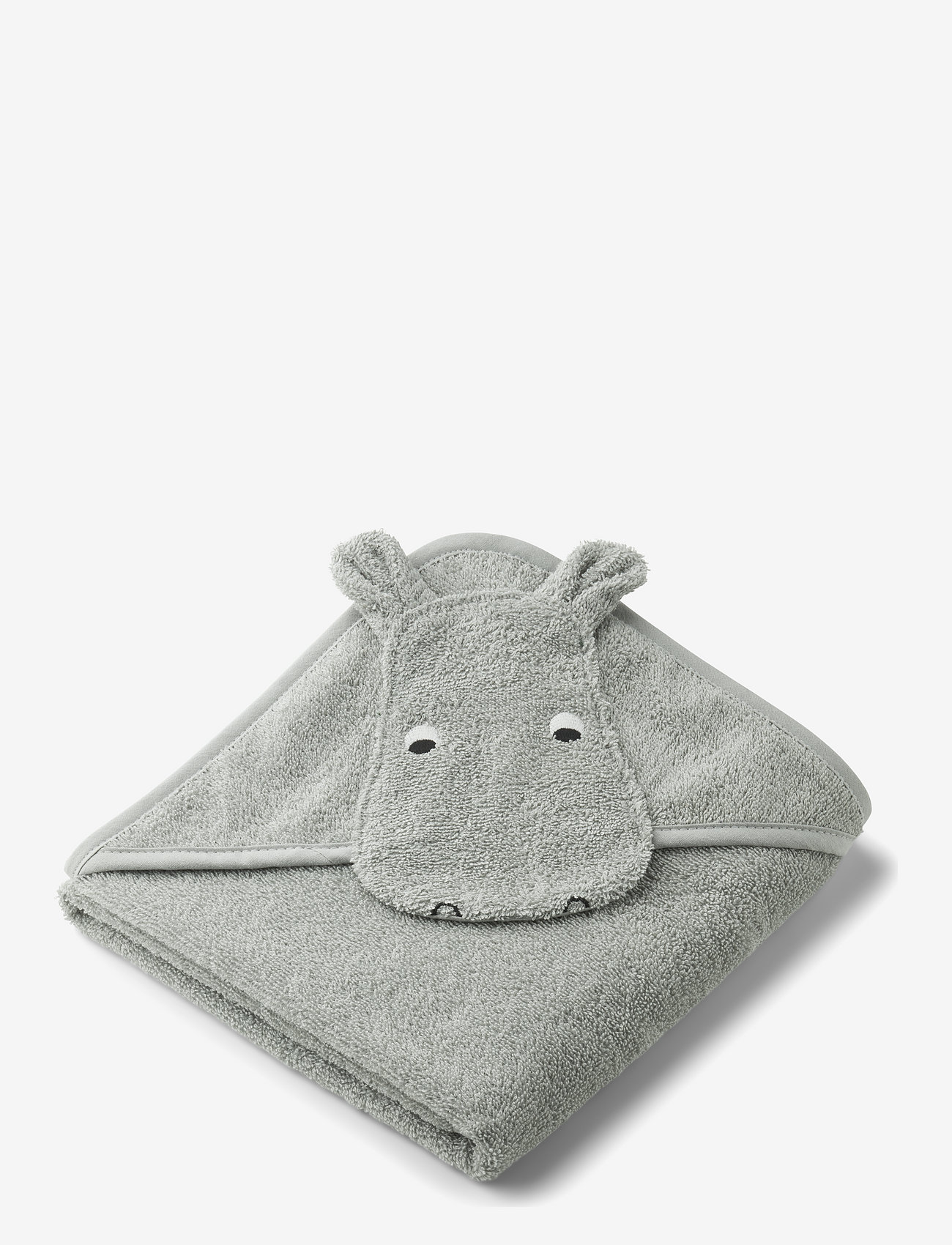 Liewood - Albert hooded towel - towels - hippo dove blue - 0
