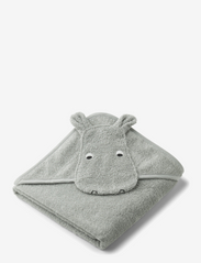 Albert hooded towel - HIPPO DOVE BLUE