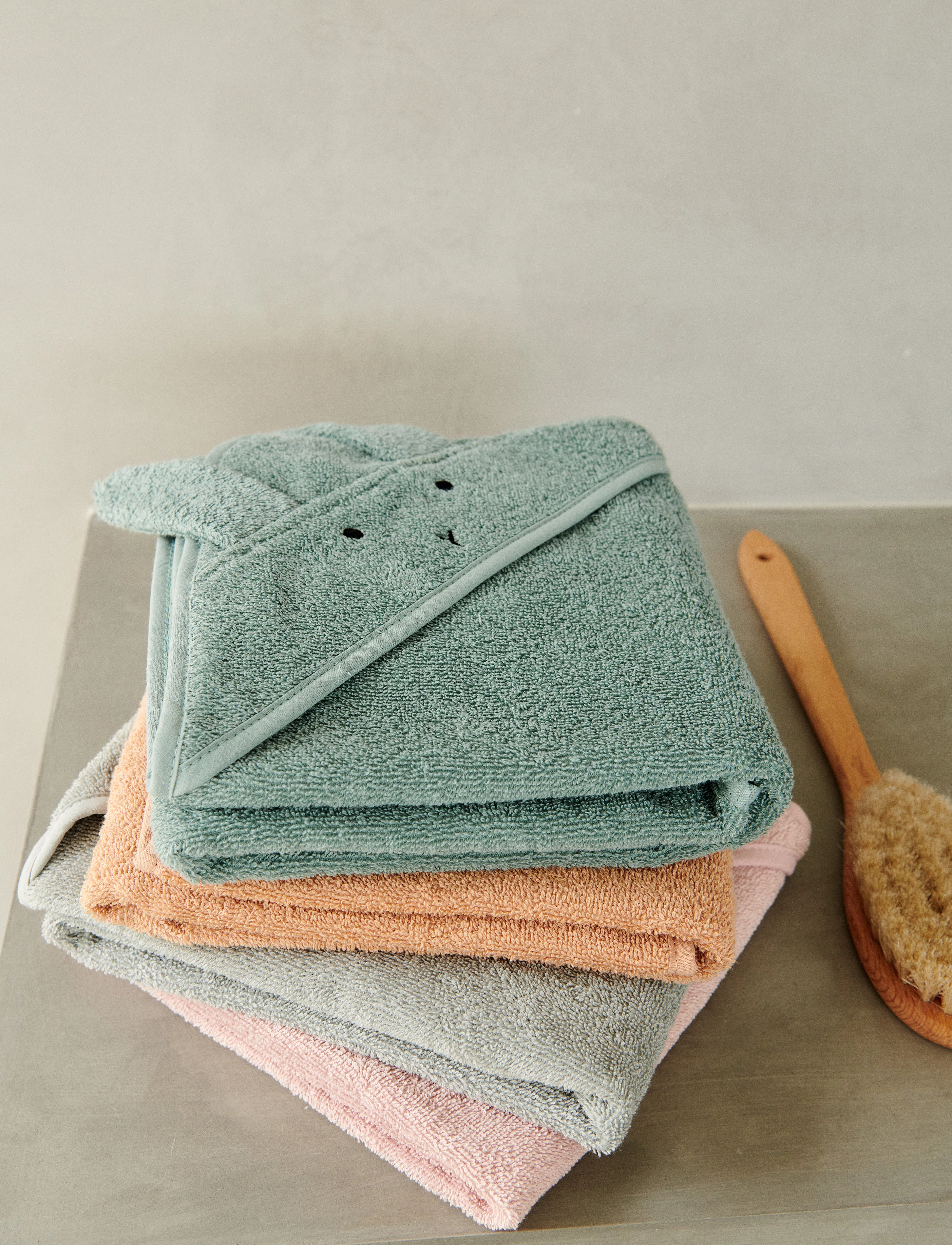 Liewood Albert Hooded Towel, One Size, Towels & Cloths, Rosa - Towels, Kinder