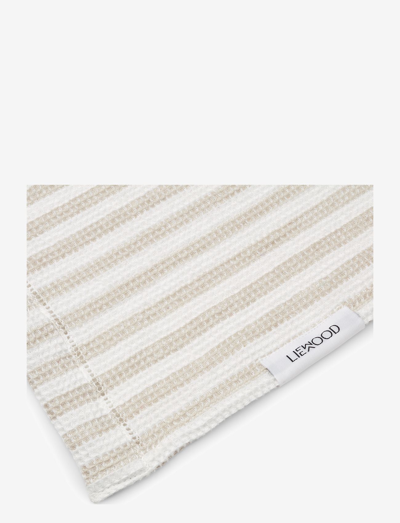 Liewood - Macy beach towel - y/d stripe crisp white / sandy - 2