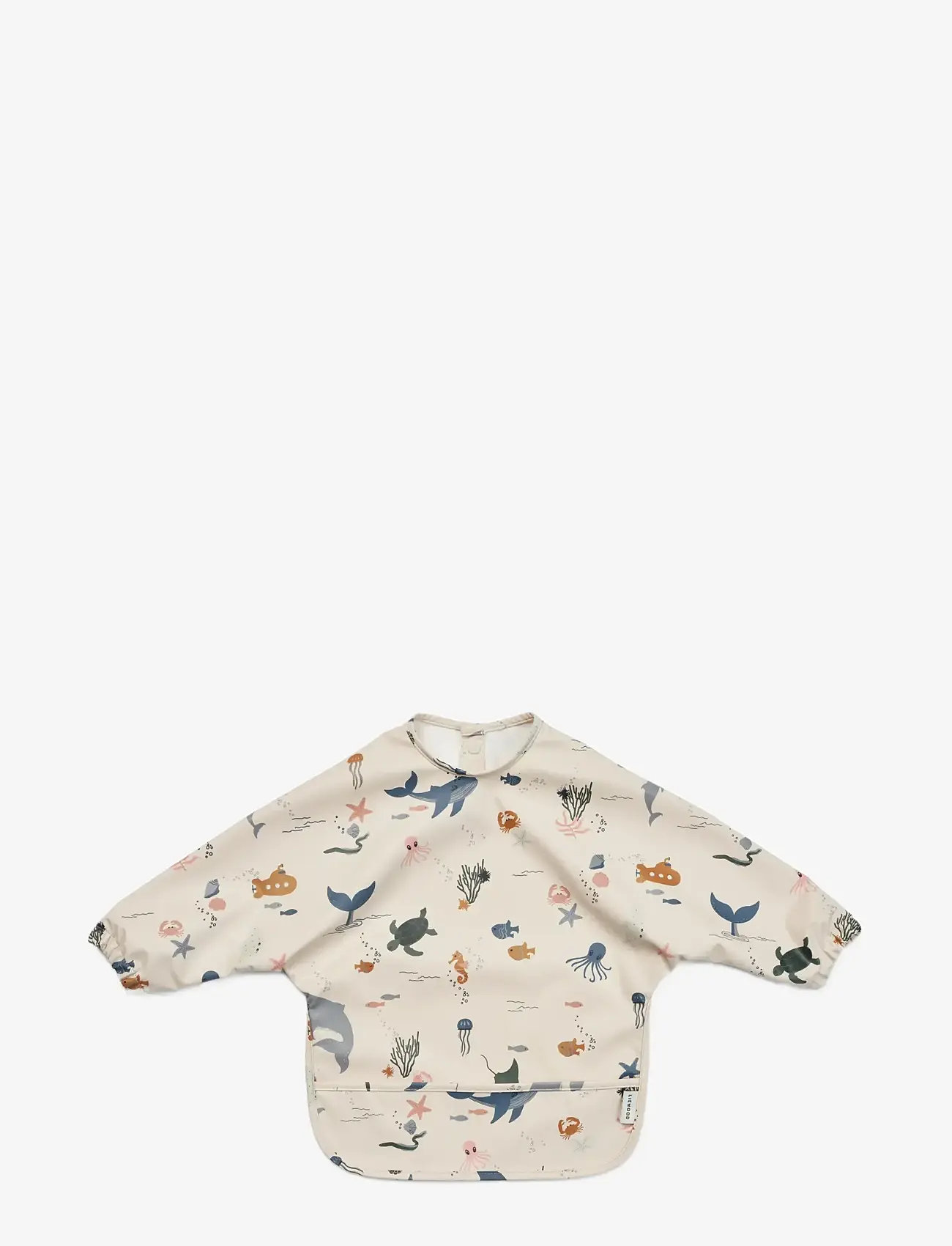 Liewood - Merle Printed Cape Bib - långärmad haklappar - sea creature / sandy - 1