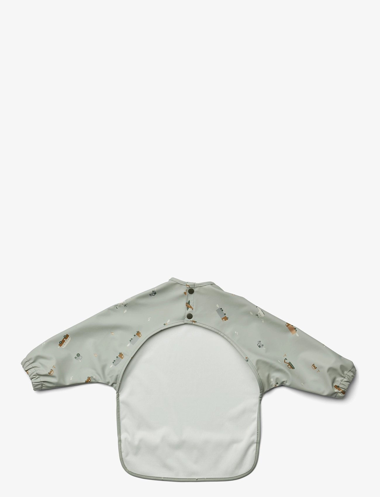 Liewood - Merle Printed Cape Bib - långärmad haklappar - vehicles/dove blue mix - 1