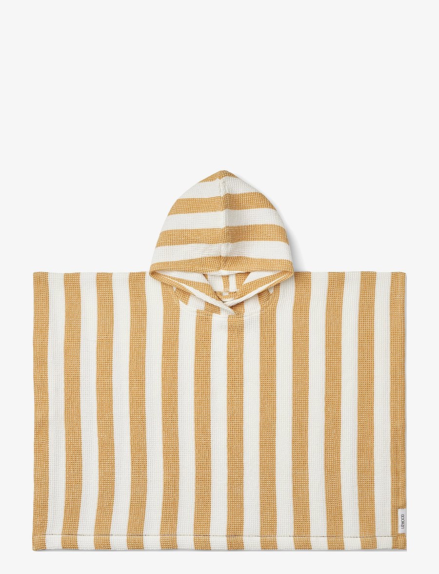 Liewood - Paco poncho - morgonrockar - y/d stripe white / yellow mellow - 0