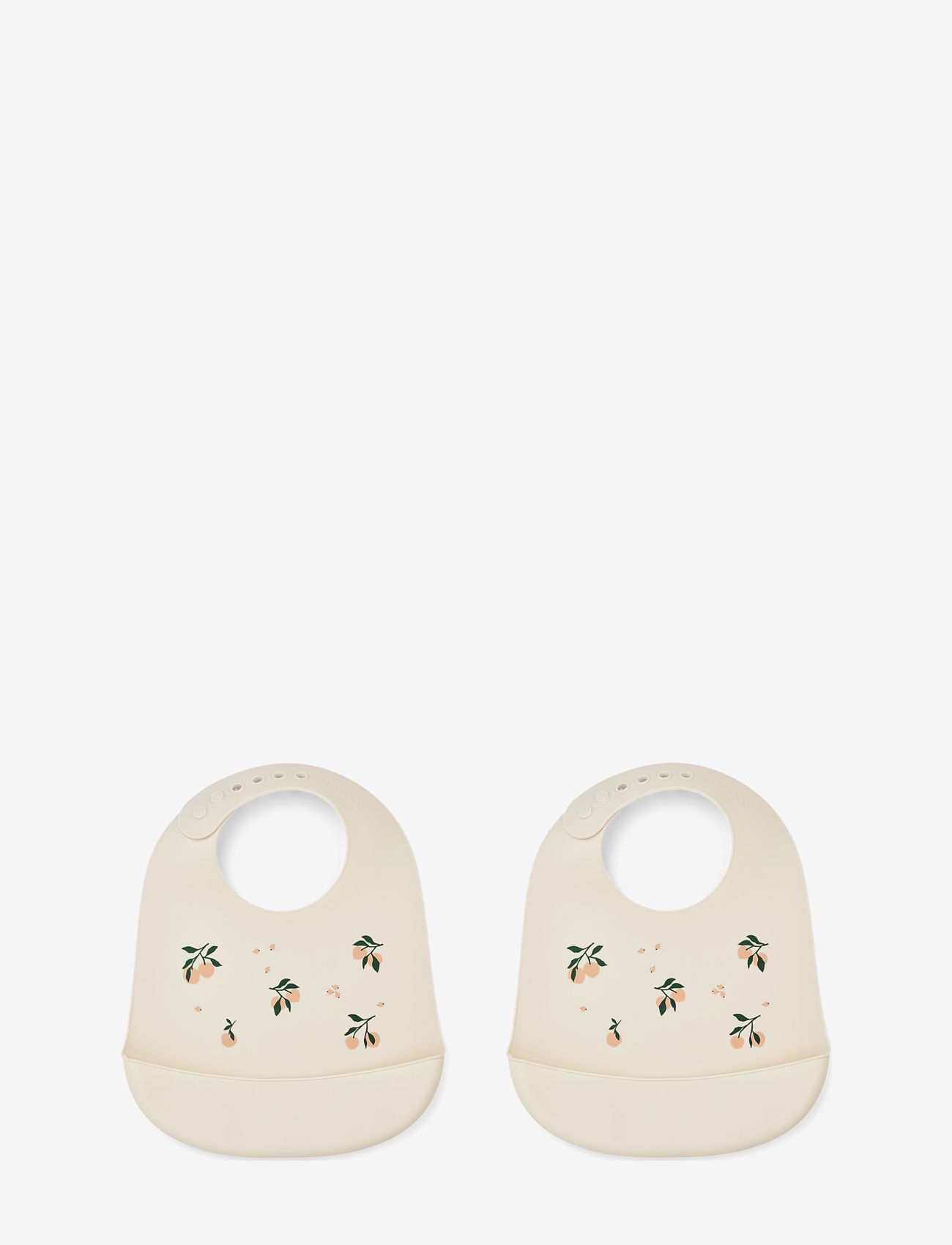Liewood - Tilda Silicone Bib 2-Pack - varrukateta pudipõlled - peach/sea shell mix - 0