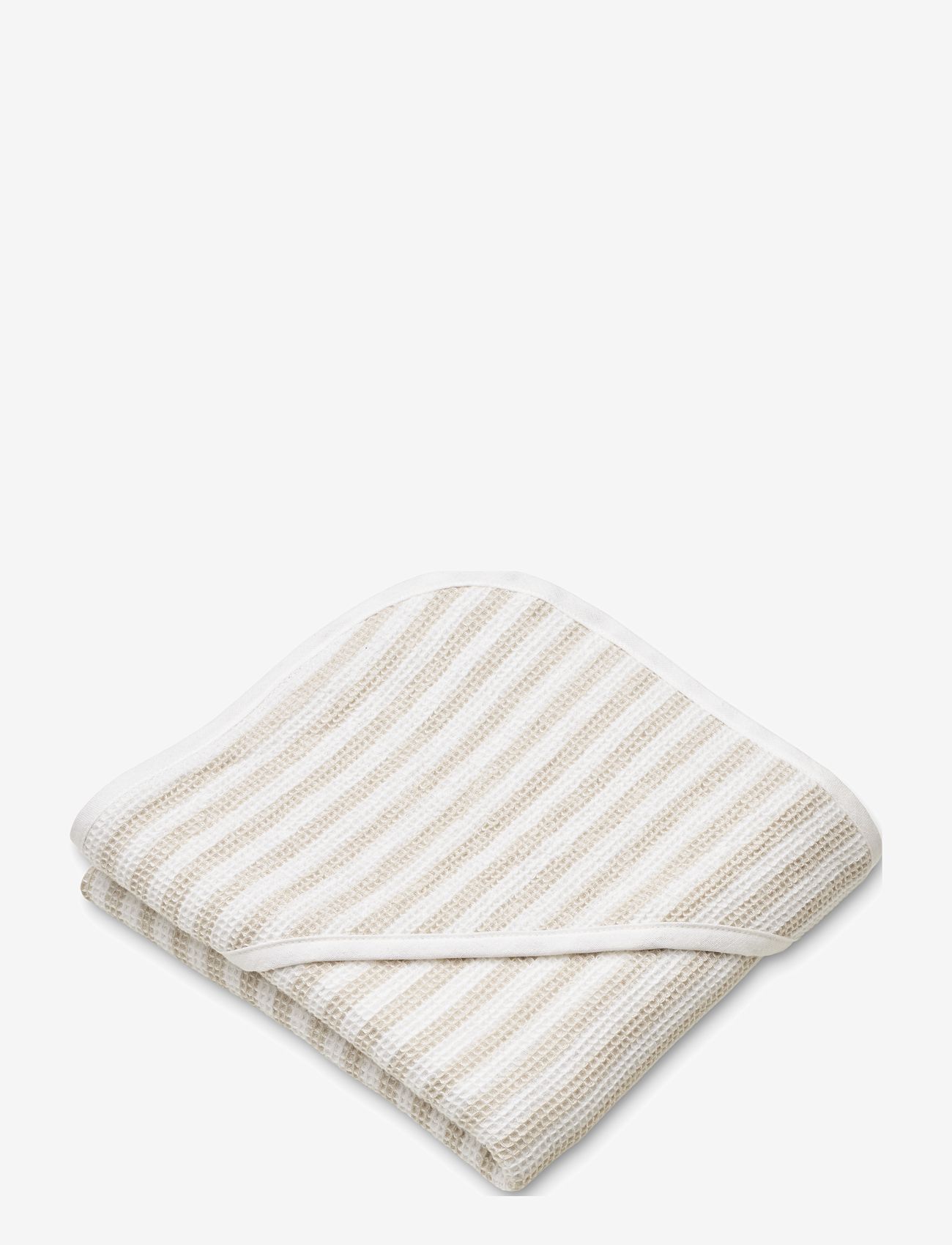 Liewood - Caro hooded towel - y/d stripe crisp white / sandy - 0