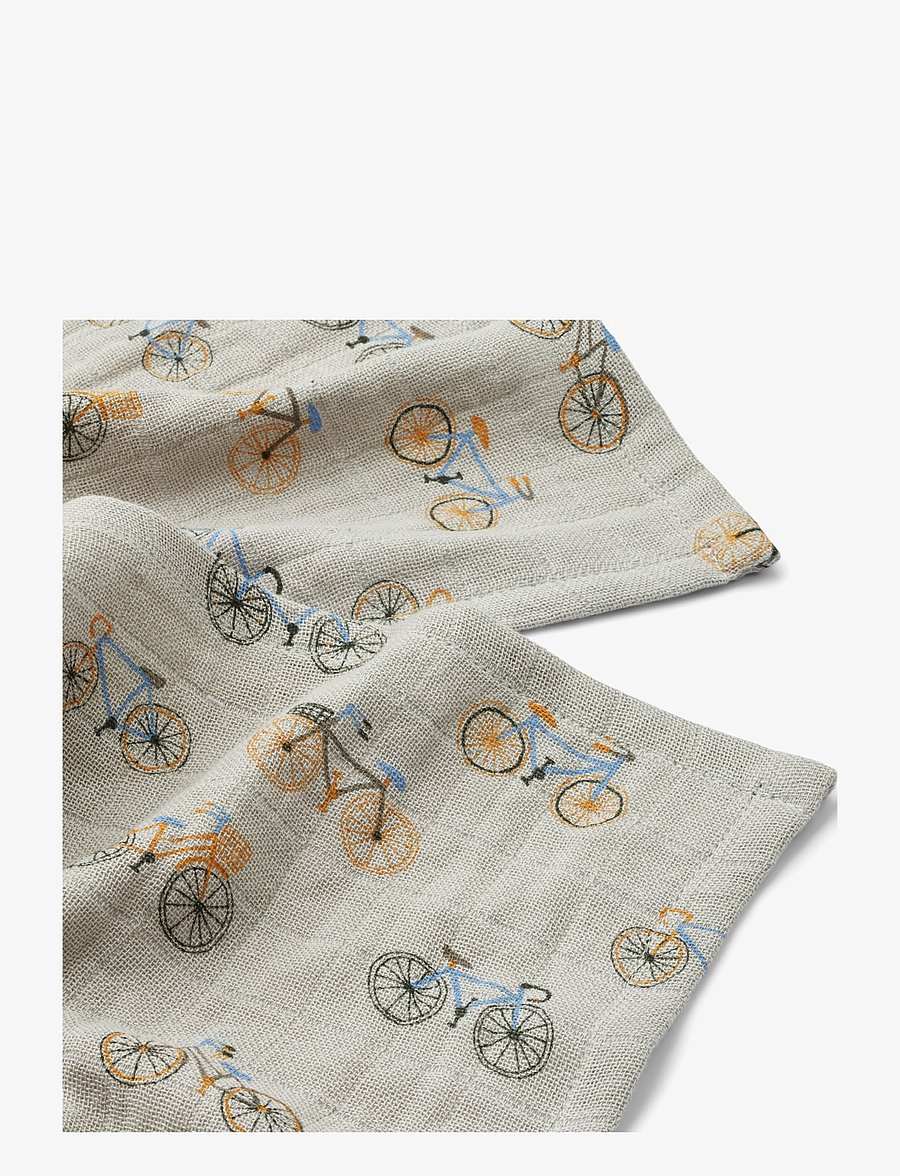 Liewood - Lewis Muslin Cloth 2-Pack - muslin cloths - bicycle cloud blue - 1