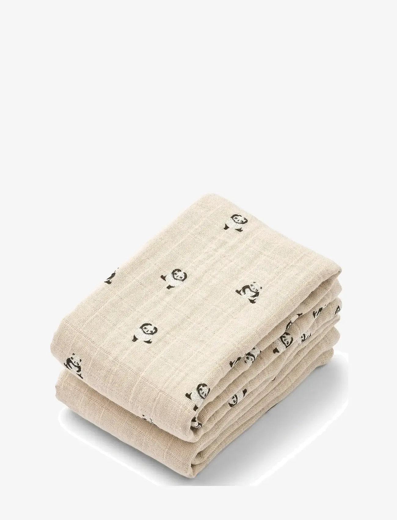 Liewood - Lewis Muslin Cloth 2-Pack - musliinist lapid - mini panda / sandy mix - 0