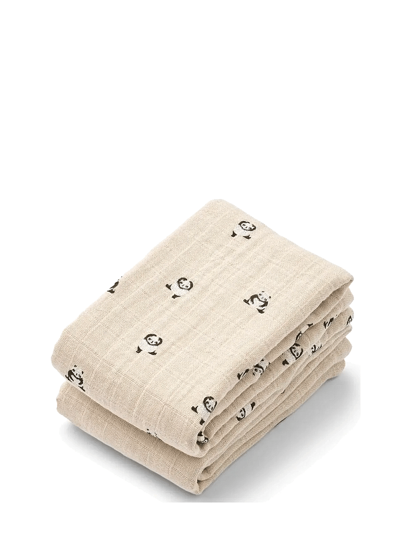 Liewood - Lewis Muslin Cloth 2-Pack - musliinist lapid - mini panda / sandy mix - 0