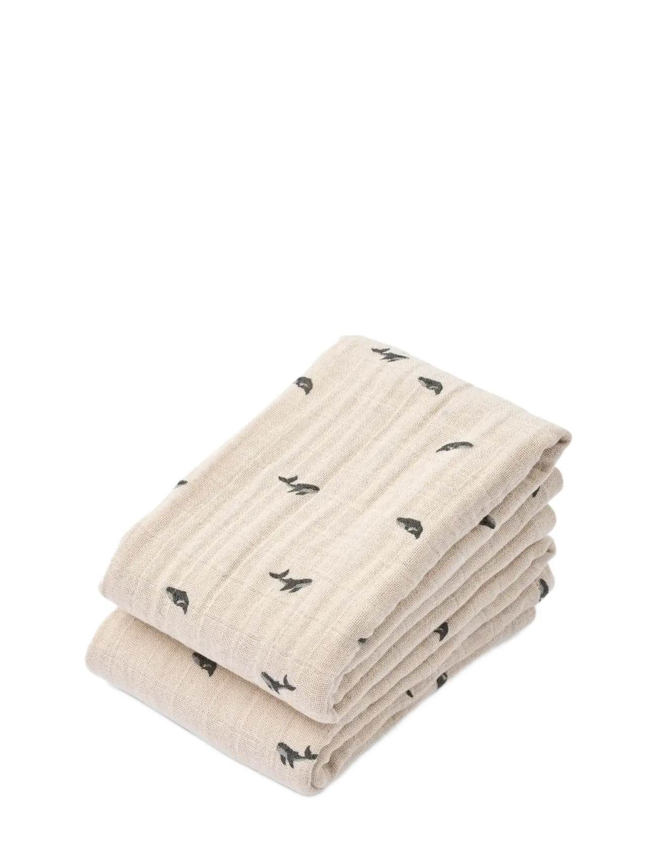 Liewood - Lewis Muslin Cloth 2-Pack - musliiniliinat - mini whale / sandy - 0