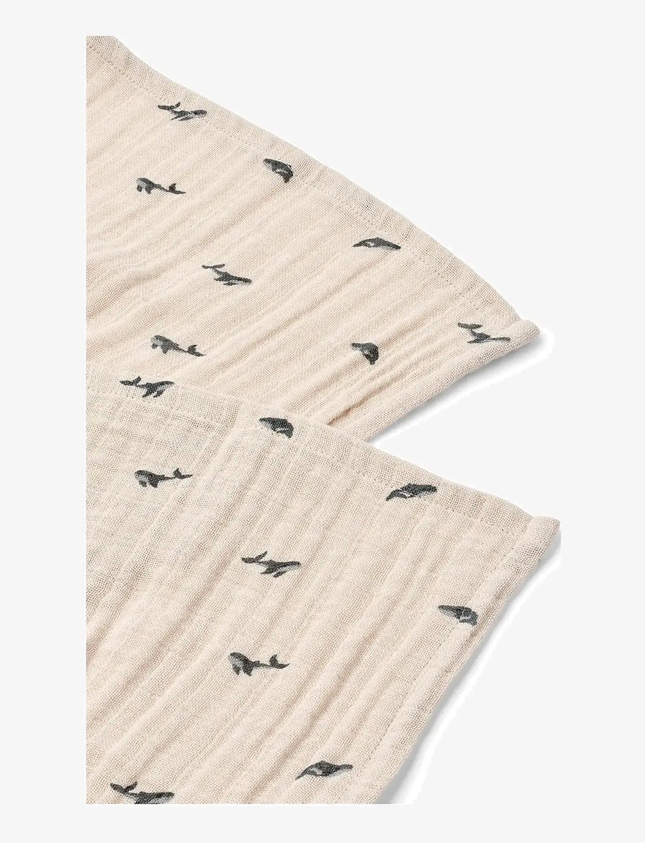Liewood - Lewis Muslin Cloth 2-Pack - mulltücher - mini whale / sandy - 1