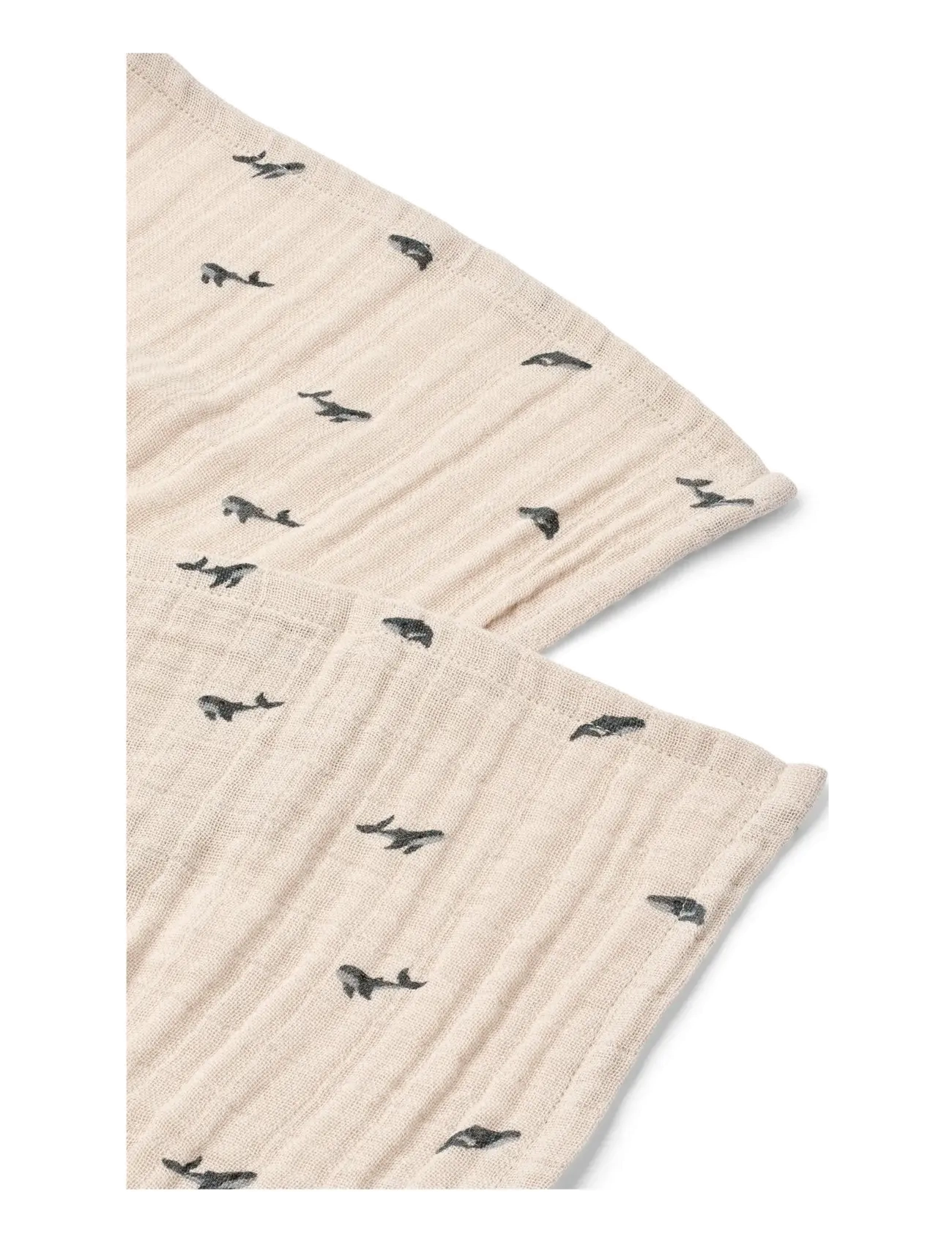 Liewood - Lewis Muslin Cloth 2-Pack - musliiniliinat - mini whale / sandy - 1