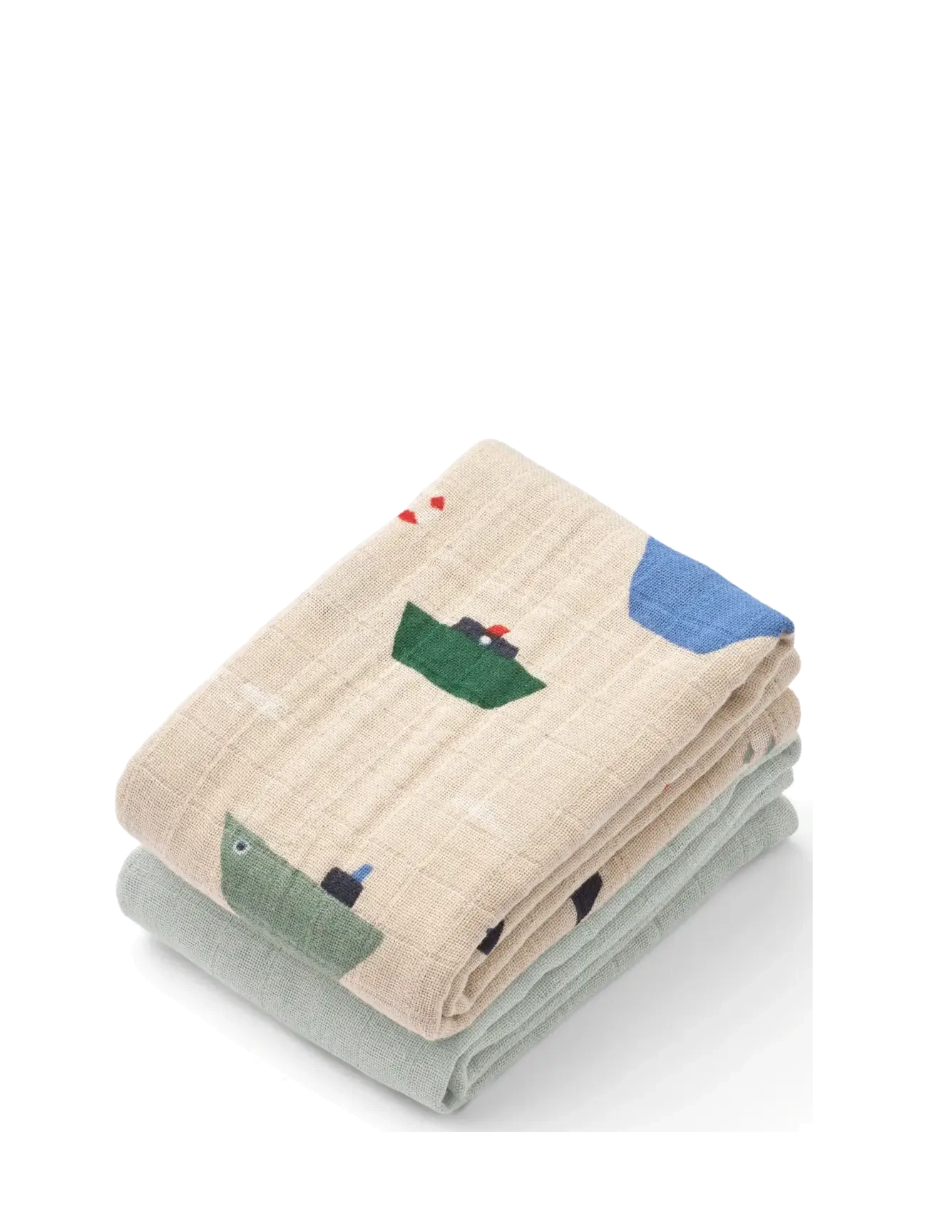 Liewood Lewis Muslin Cloth 2-Pack - Musliinit - SAILING / DOVE BLUE MIX / cream