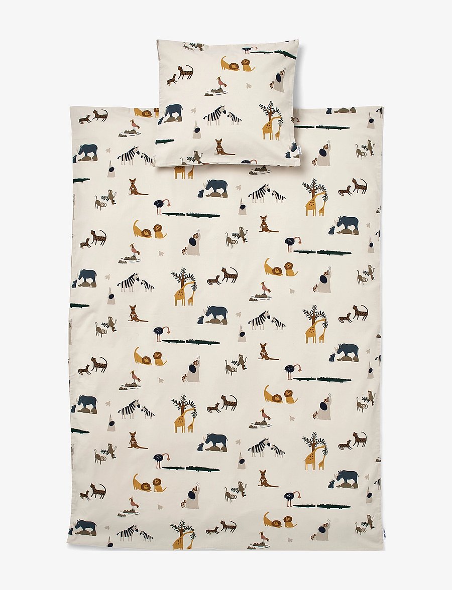 Liewood - Carl Adult Printed Bedding - sengesæt - all together sandy - 1