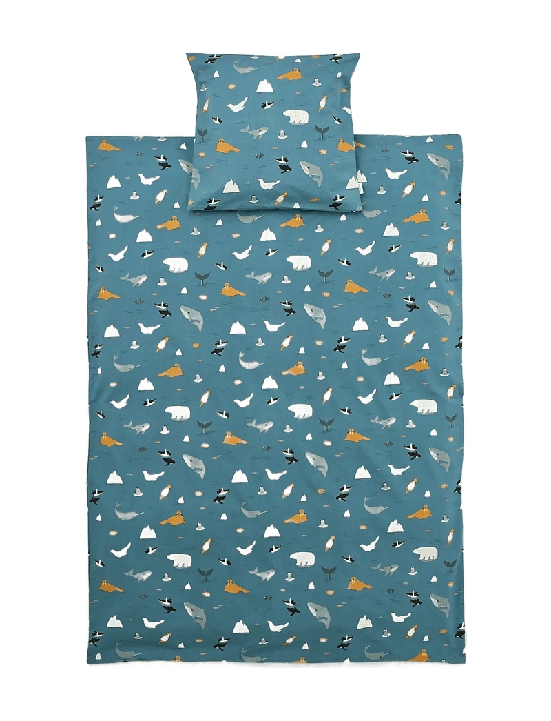 Liewood - Ingeborg junior bedding print - påslakanset - arctic sea / ocean view - 1