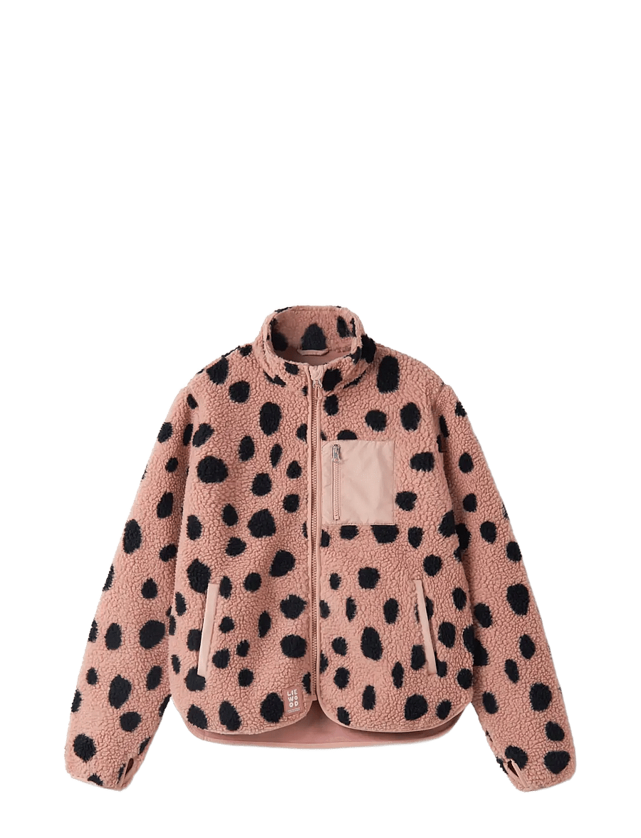 Liewood - Nelson Adult Pile Jacket - sweatshirts & hoodies - mega leo spot / pale tuscany - 0
