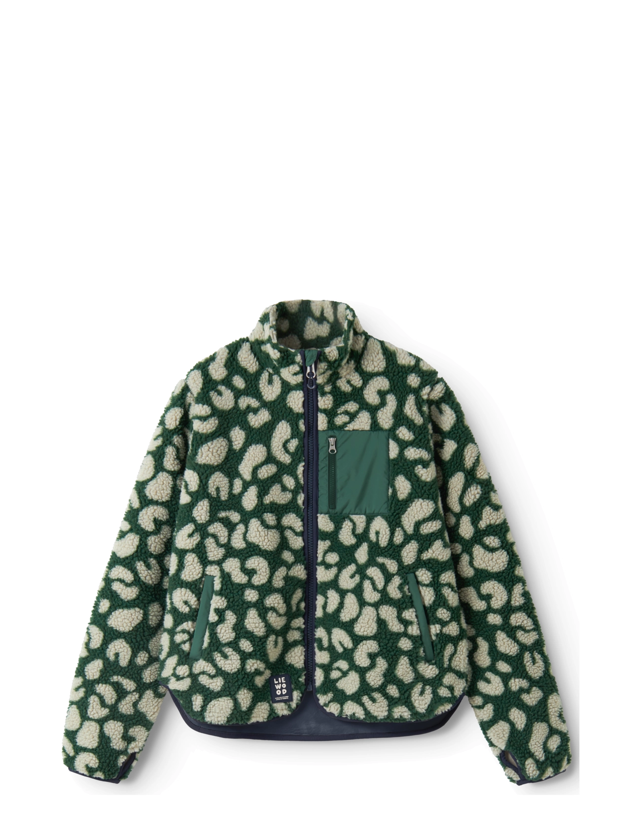 Liewood Nelson Adult Pile Jacket - Sweatshirts - MEGA LEO / GARDEN GREEN / green