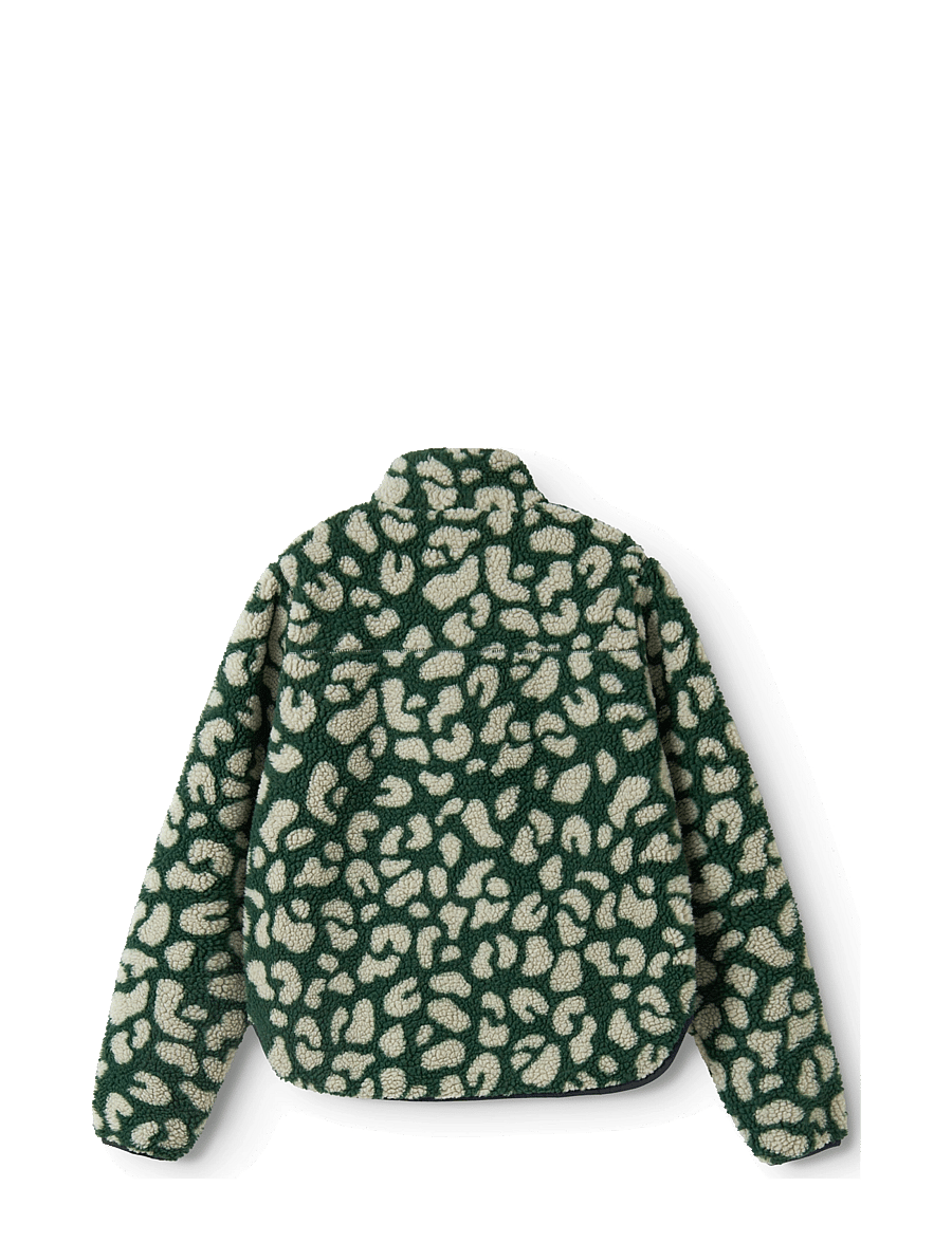Liewood - Nelson Adult Pile Jacket - sweatshirts & hoodies - mega leo / garden green - 2