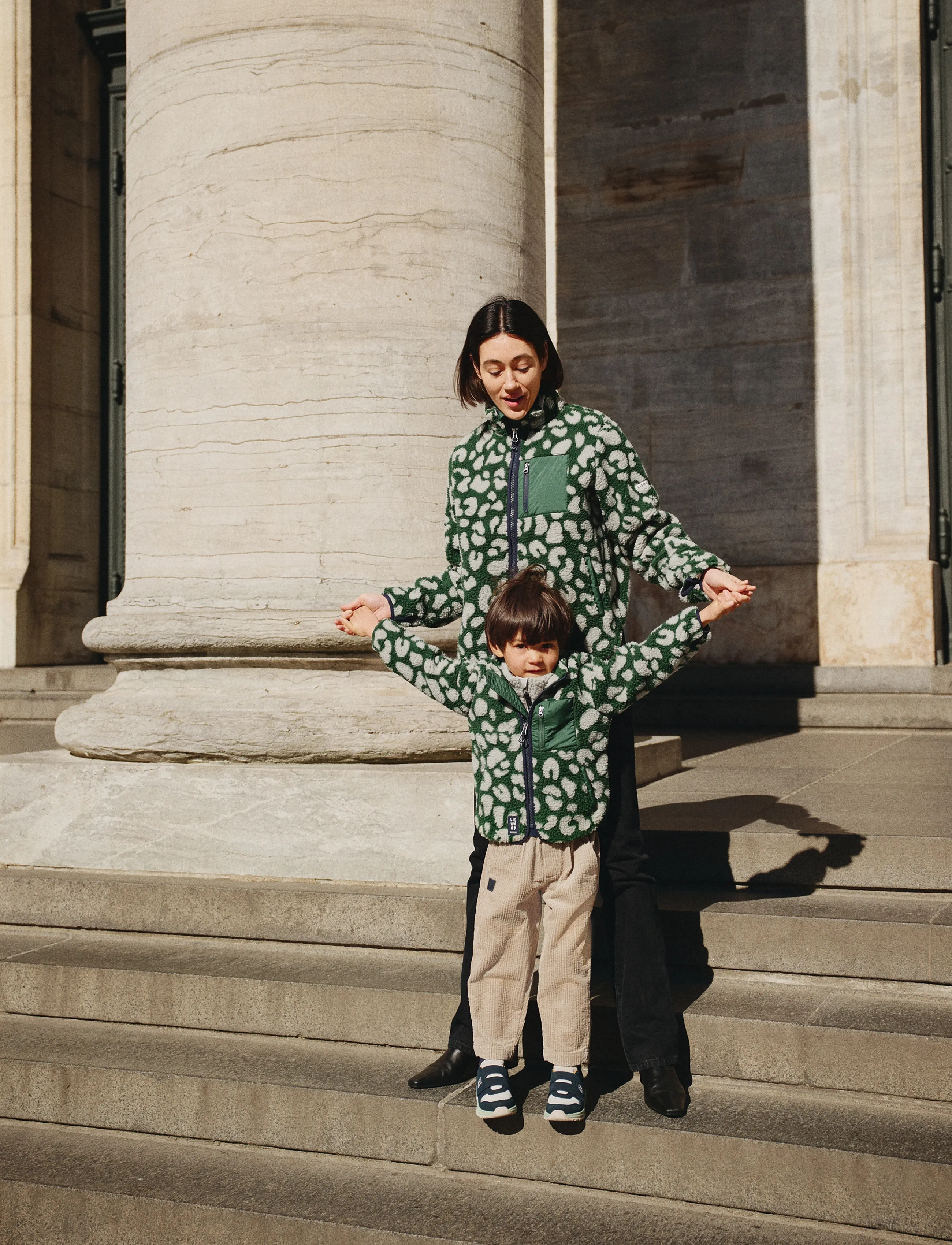 Liewood - Nelson Adult Pile Jacket - sweatshirts & hoodies - mega leo / garden green - 3