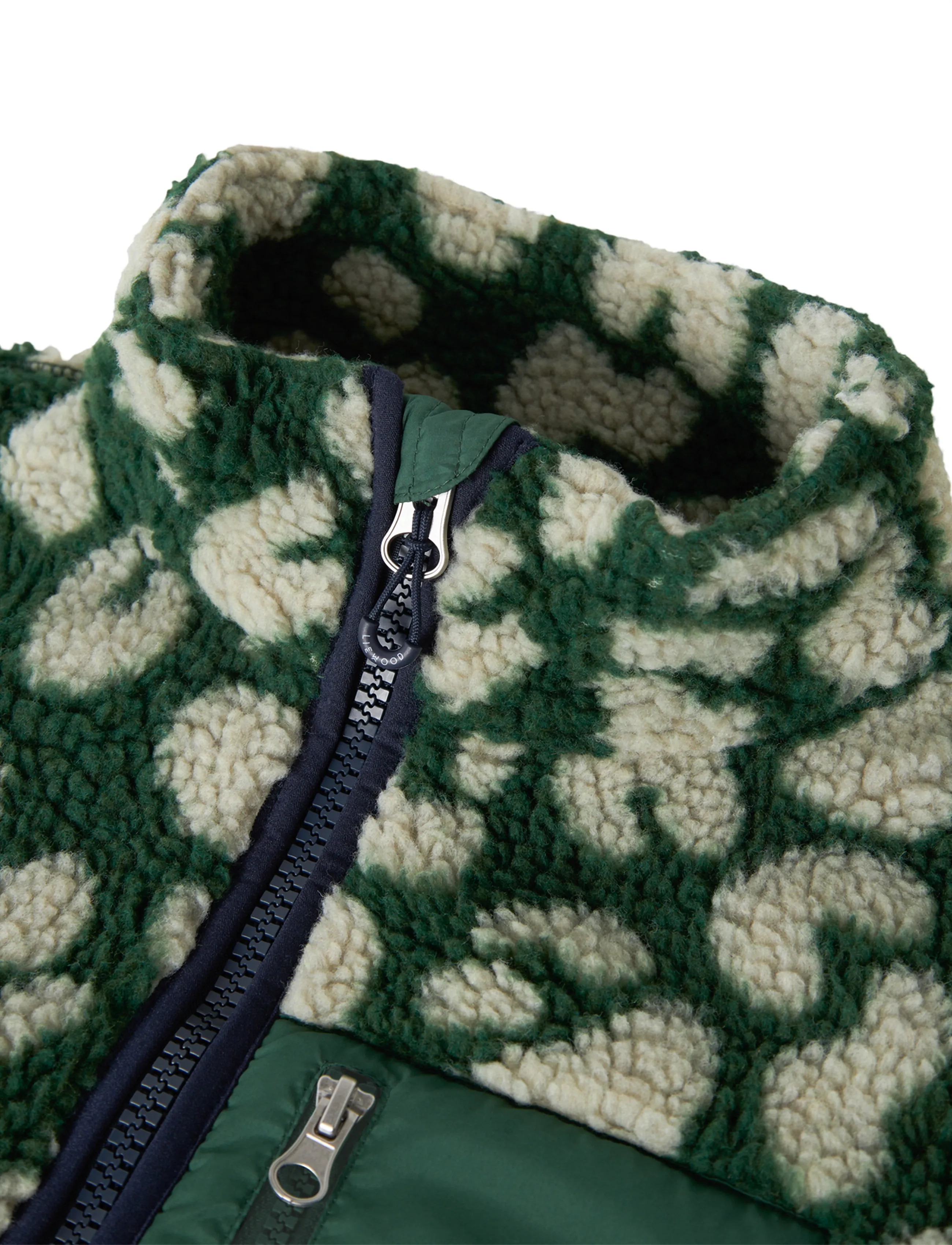 Liewood - Nelson Adult Pile Jacket - sweatshirts & hoodies - mega leo / garden green - 4