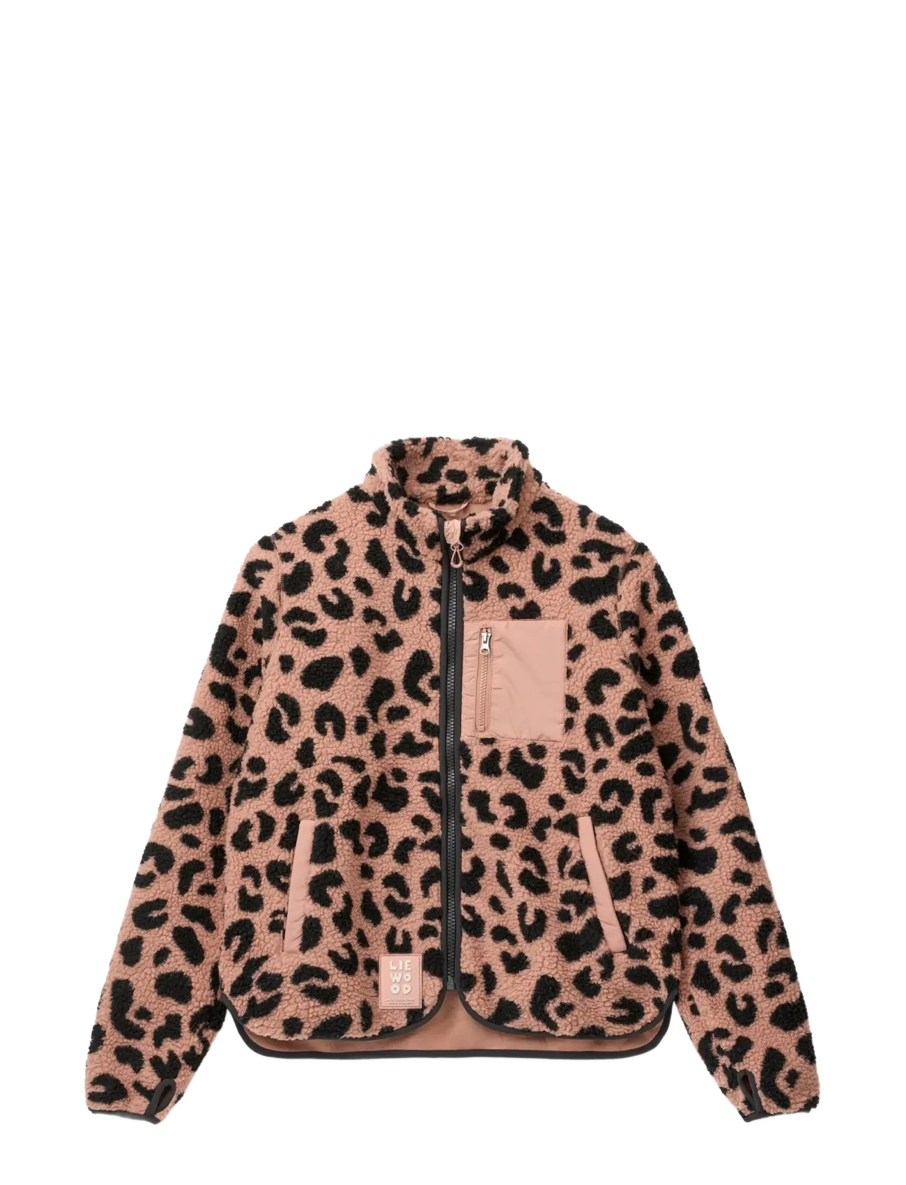 Liewood Nelson Adult Pile Jacket - Riided - MEGA LEO / PALE TUSCANY / pink/rose