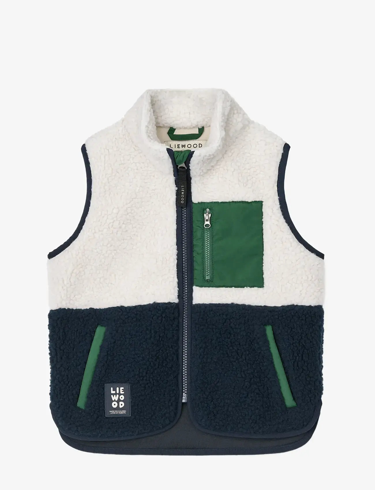 Liewood - Vada Pile vest - classic navy multi mix - 0