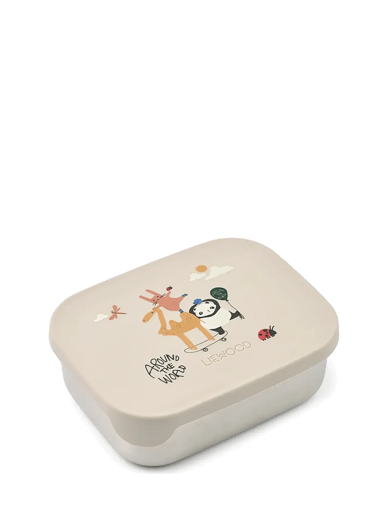 Liewood - Arthur Printed Lunchbox - lunchlådor - around the world / sandy - 1