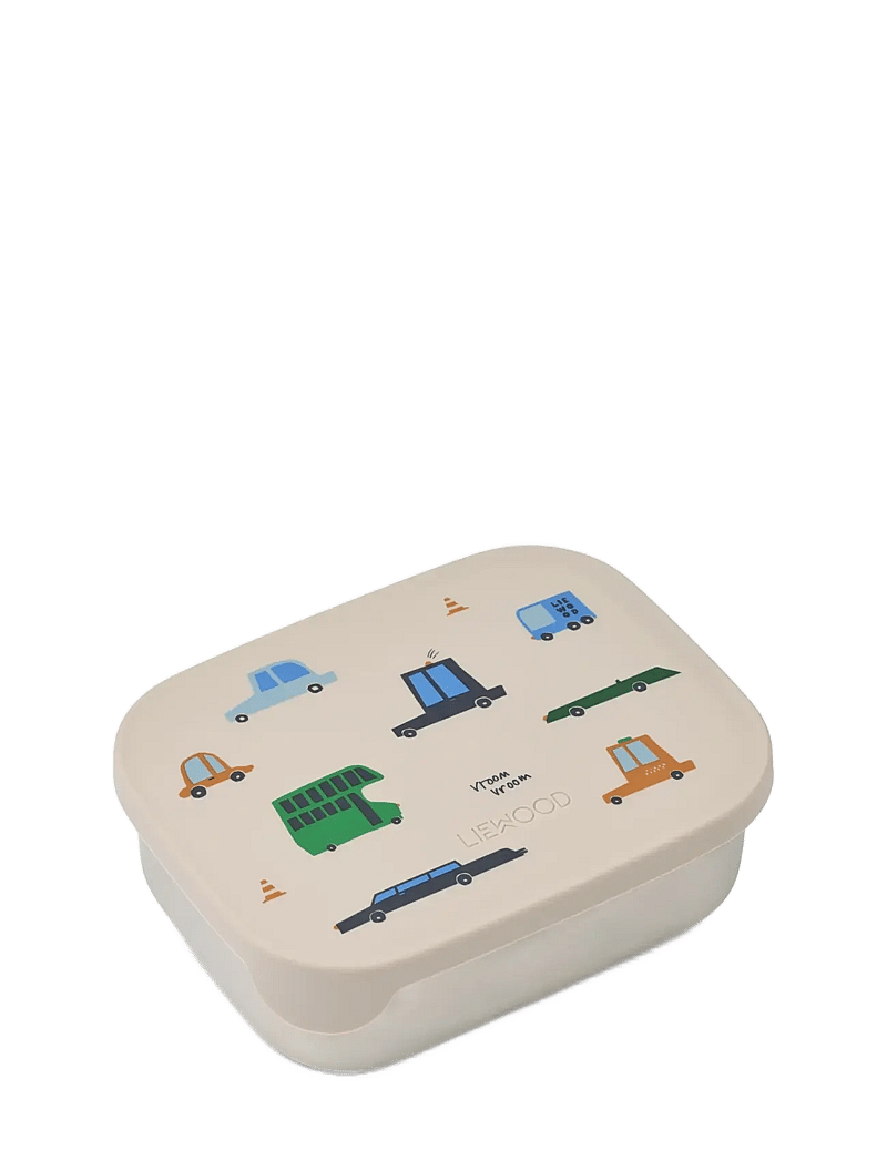 Liewood - Arthur Printed Lunchbox - lunchlådor - cars / sandy - 0