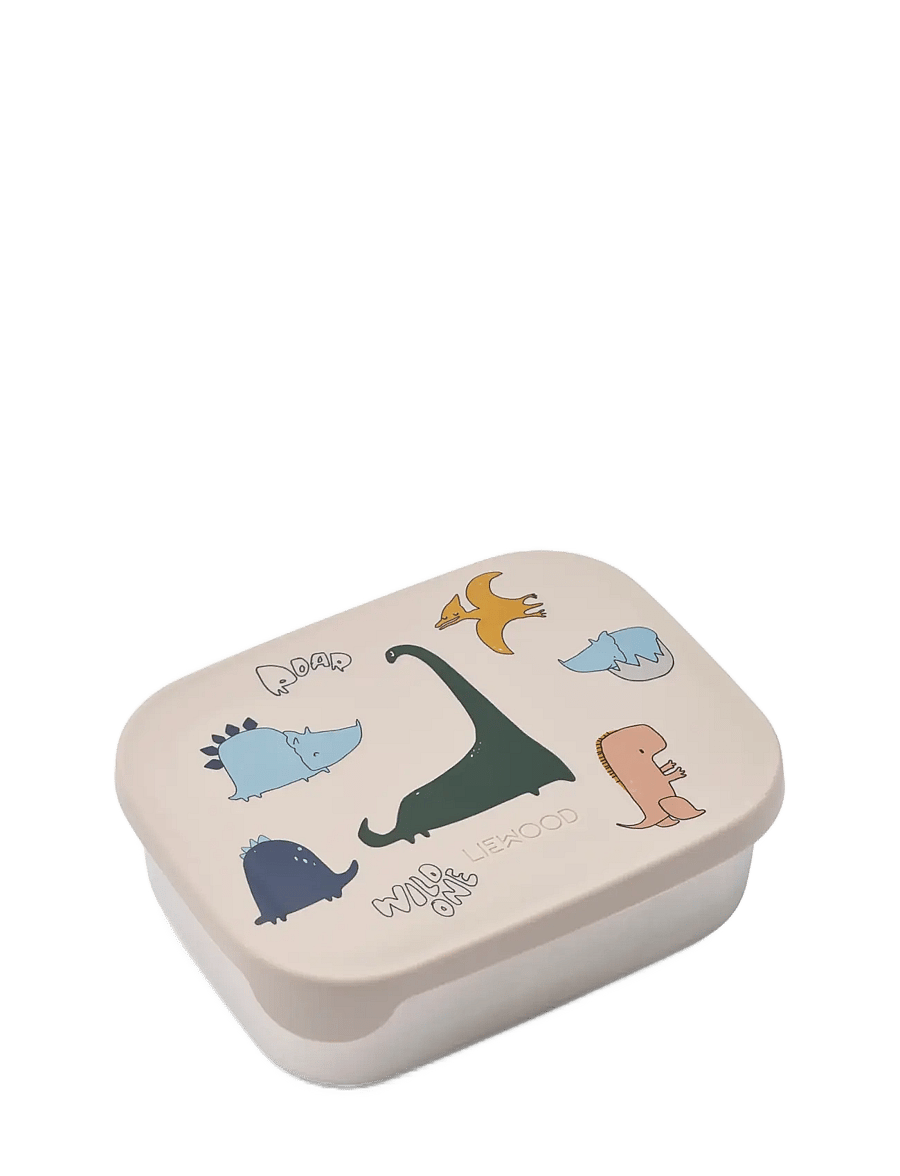 Liewood - Arthur Printed Lunchbox - madkasser - dino roar / sandy - 0