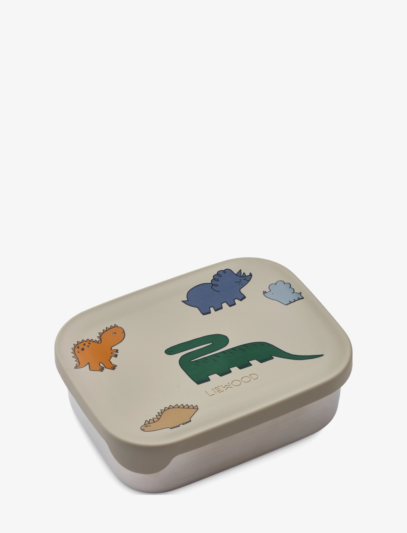 Liewood Arthur Printed Lunchbox - Söögiaeg - DINOSAURS / MIST / beige