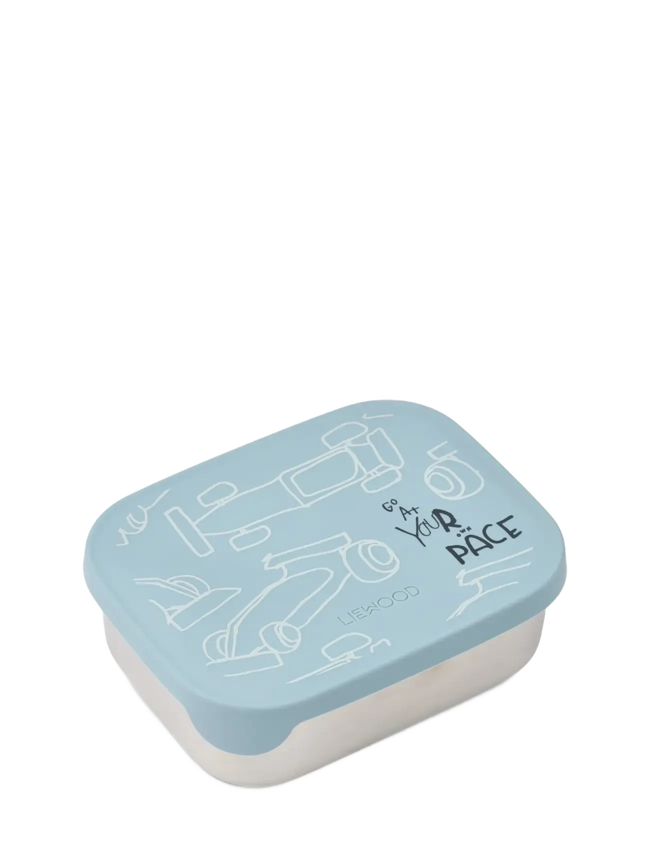 Liewood Arthur Printed Lunchbox, One Size, Meal Time, Silber - Lunch Boxes, Kinder